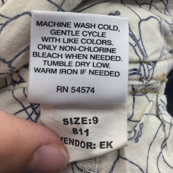 Hint Distressed Denim Jean Mini Skirt 100% Cotton Size 9 - Picture 8 of 9